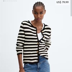 NWT Mango Striped Cardigan, small